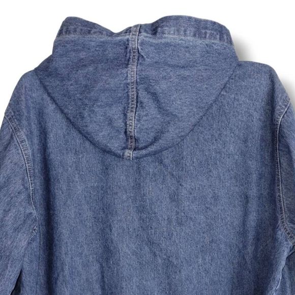 Vintage Bill Blass Women's Jean Jacket Hoodie Front Zip Pockets LS Size 1X - Picture 6 of 12
